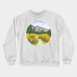 Hand-painted landscape Crewneck Sweatshirt